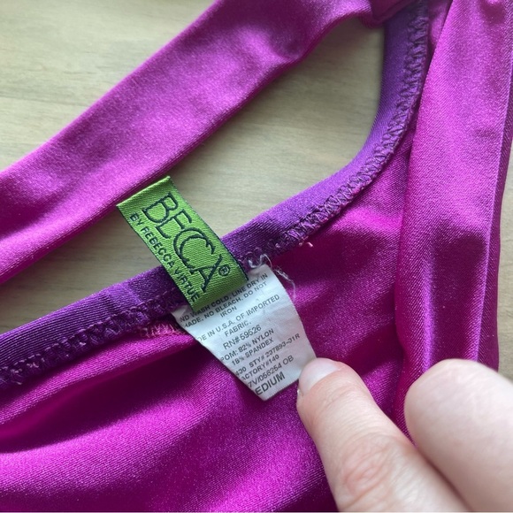 BECCA by Rebecca Virtue pink/purple bikini top size medium - Picture 5 of 5